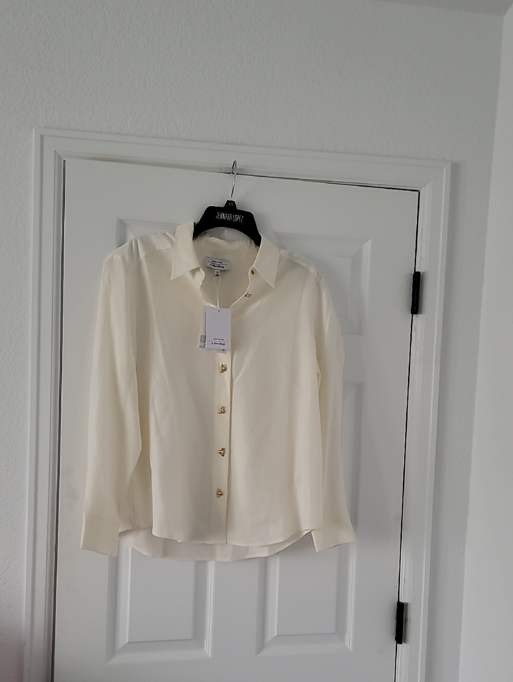 & Other Stories Cream Blouse with Signature Label